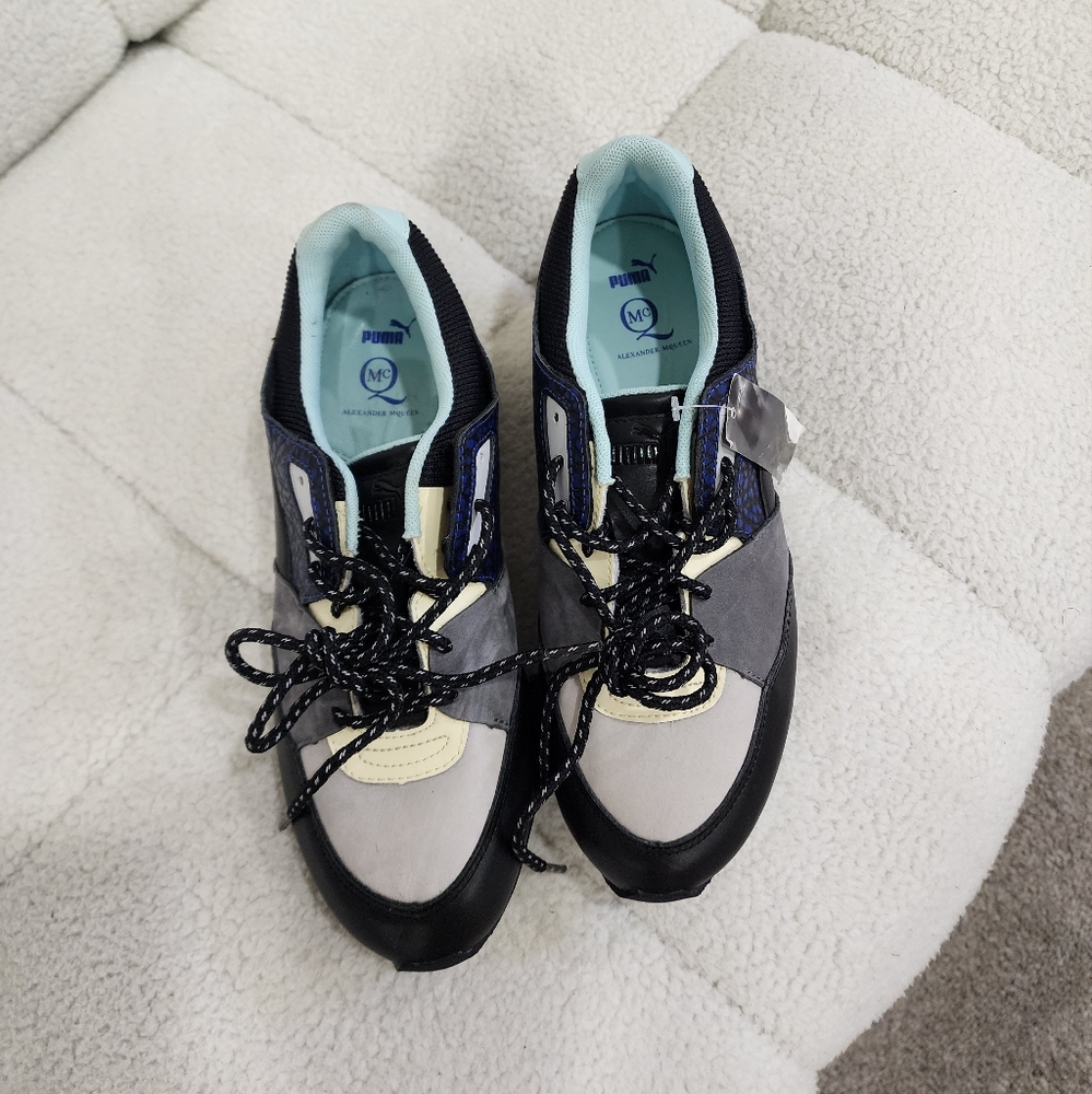 Alexander McQueen × Puma Leather Printed Sneakers